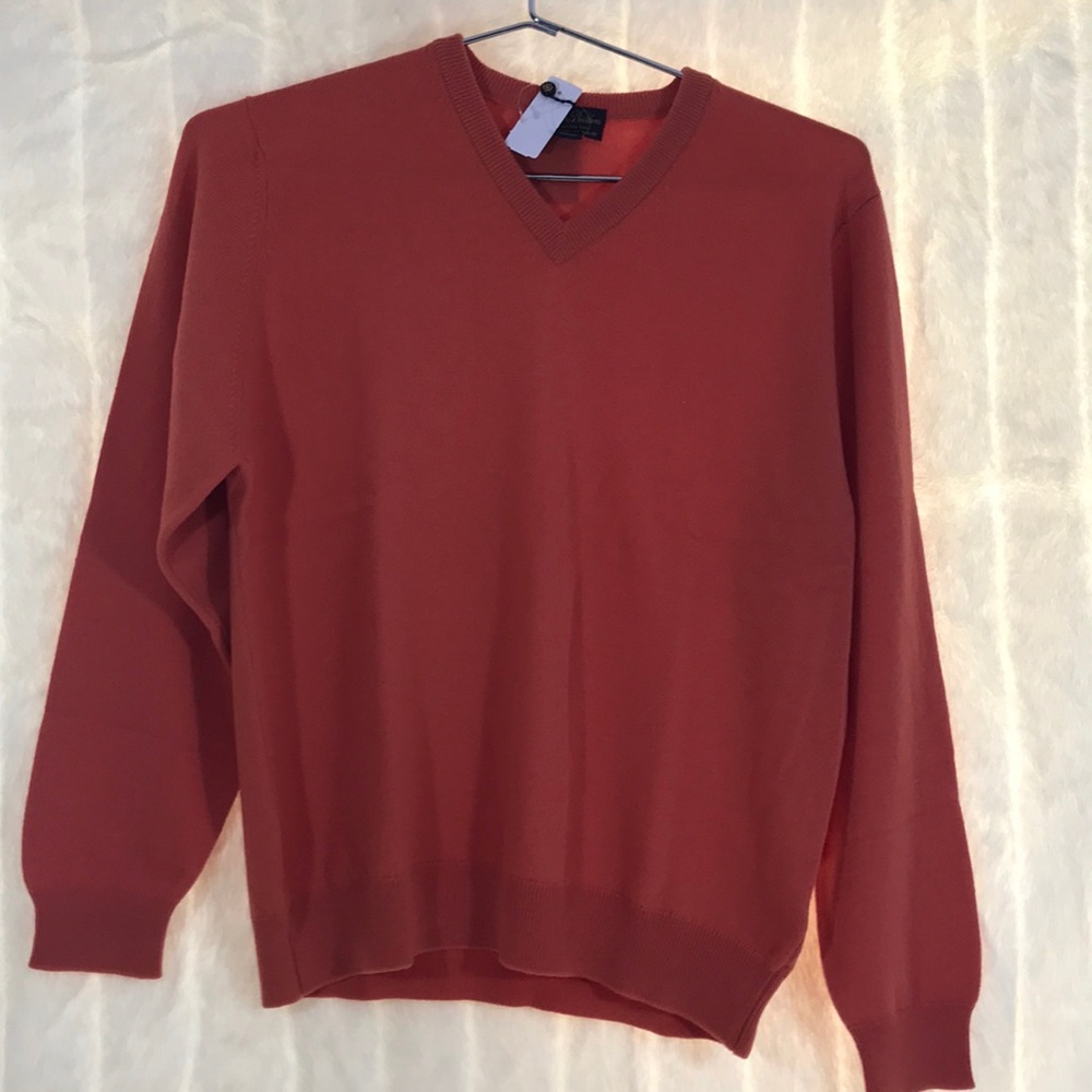 Men’s XXL Brook Brother Cashmere Sweater orange